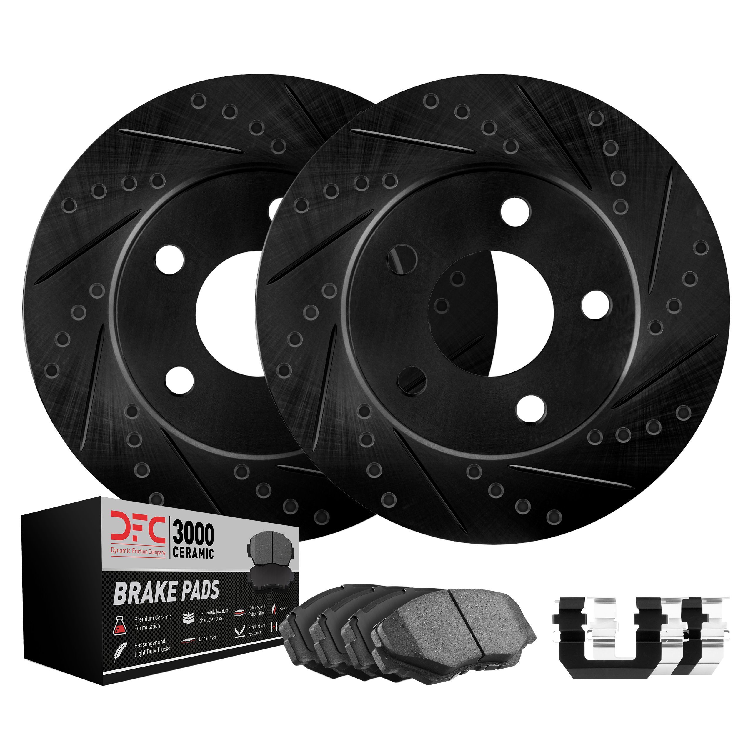 Front Hart Brakes Ceramic Series Brake Pad With Rubber Steel Rubber Shims